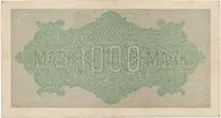Německo, 1000 Mark 1922, vod. Mäander, hnědé 6-místné číslo, Ro.75i - fotografie 2