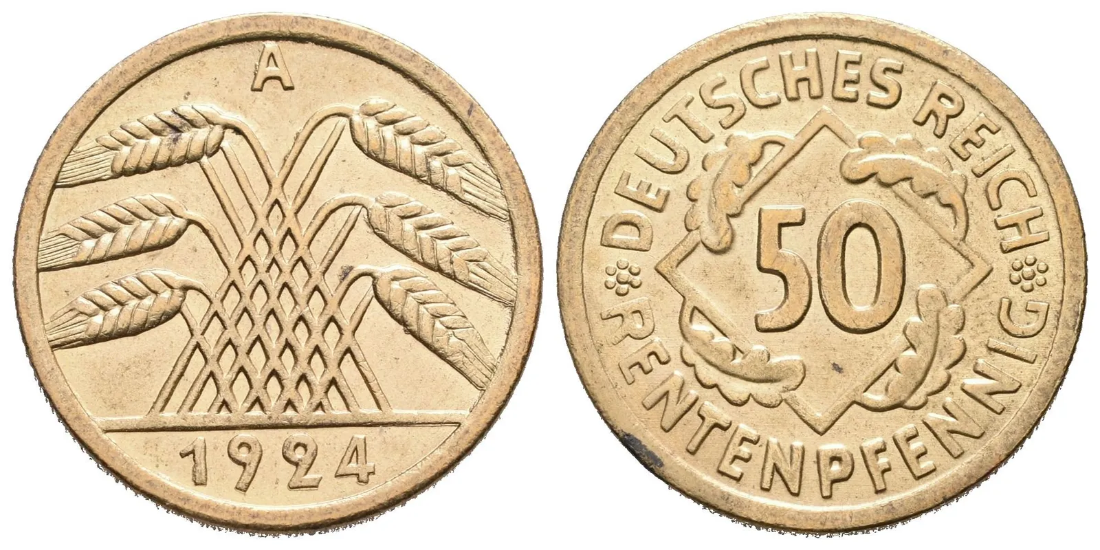 Výmar, 50 Rentenpfennig 1924 A
