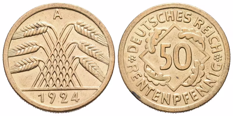 Výmar, 50 Rentenpfennig 1924 A