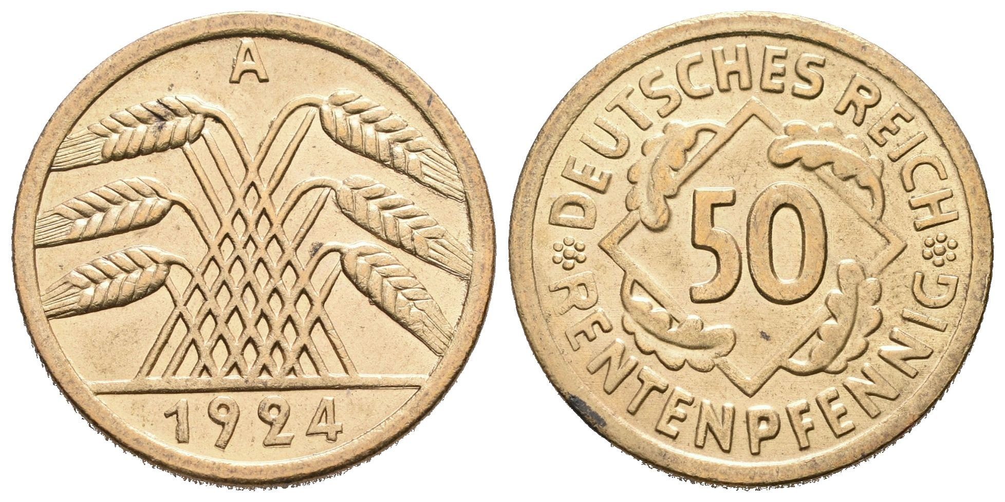 Výmar, 50 Rentenpfennig 1924 A