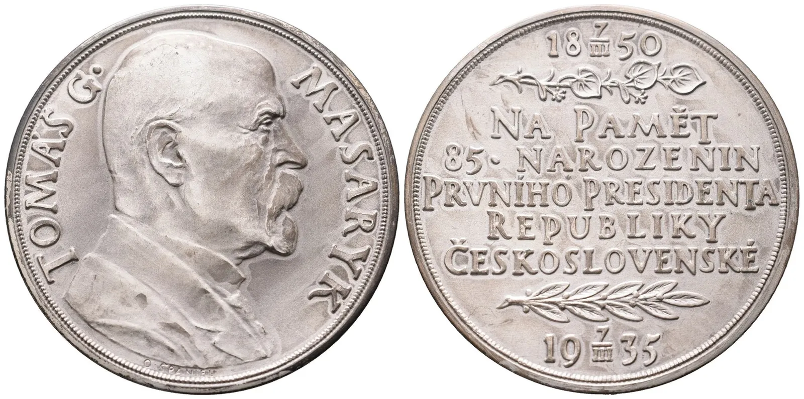 Španiel Otakar -  85. narozeniny TGM, 60 mm