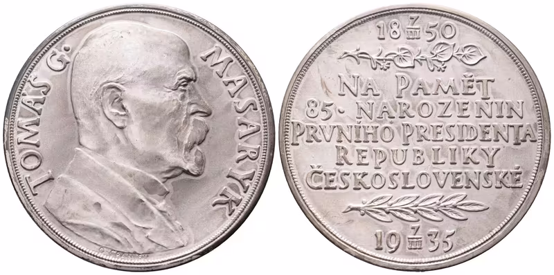 Španiel Otakar -  85. narozeniny TGM, 60 mm