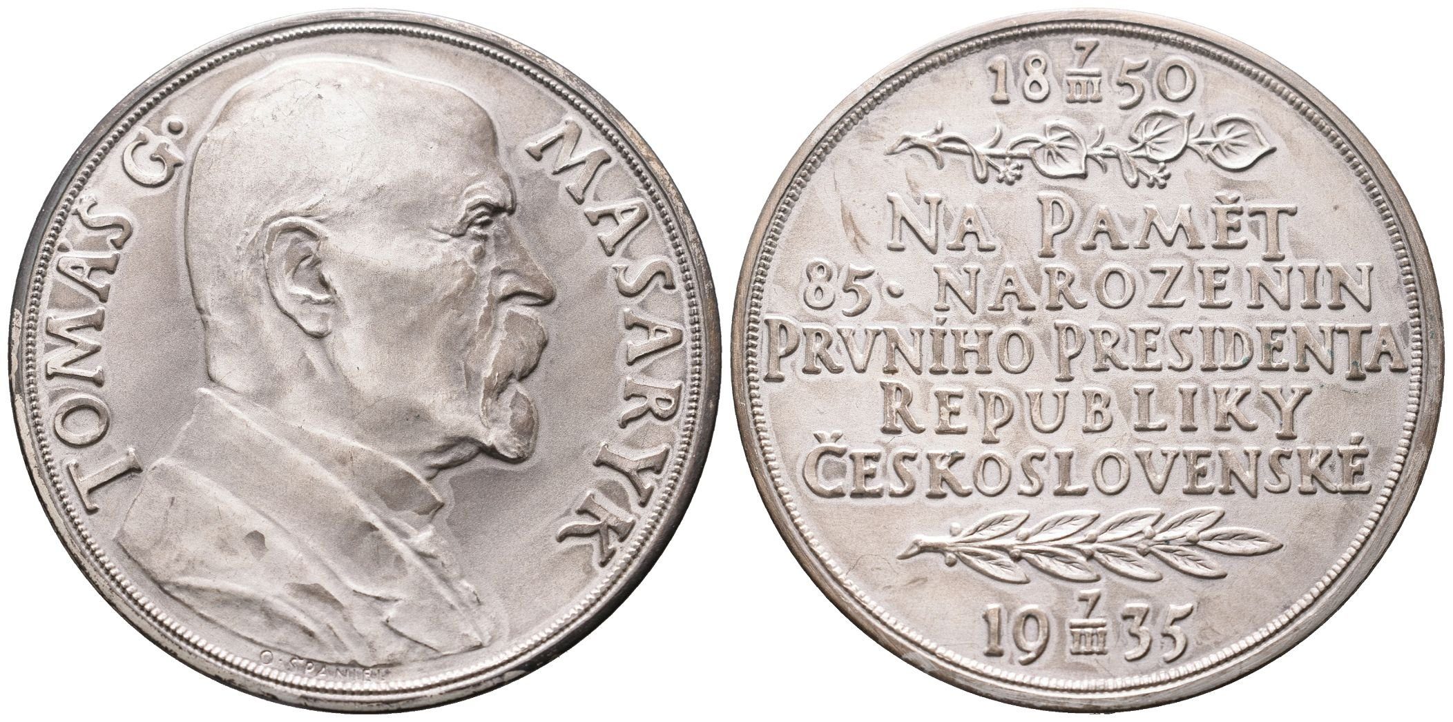 Španiel Otakar -  85. narozeniny TGM, 60 mm