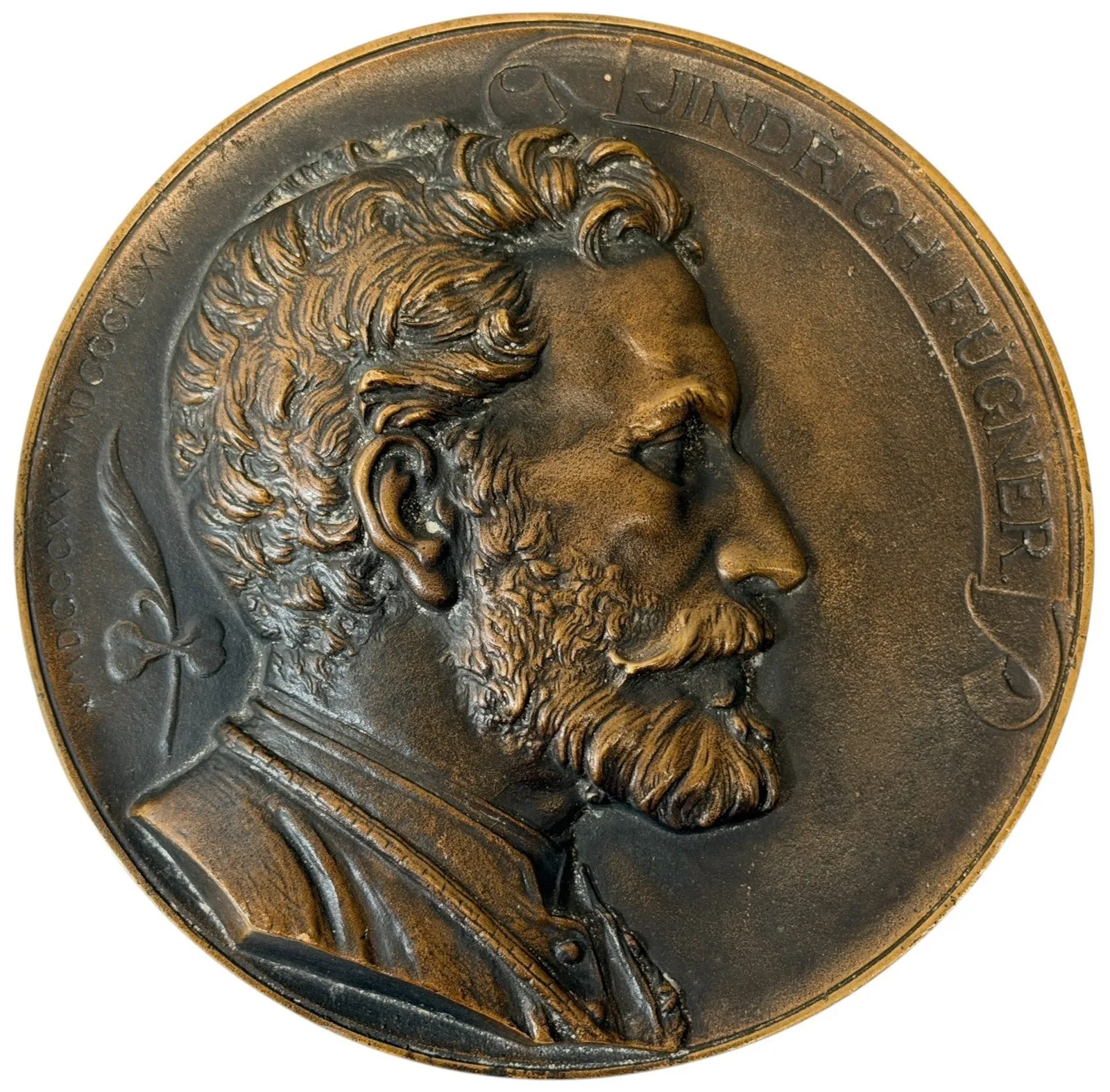 AE Plaketa 1895 - Jindřich Fügner. K národopisné výstavě Českoslovanské — 1