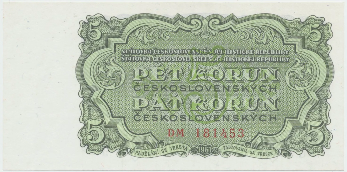 Československo, 5 Koruna 1961, série DM, Hej.99a