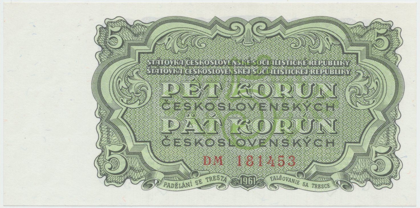 Československo, 5 Koruna 1961, série DM, Hej.99a