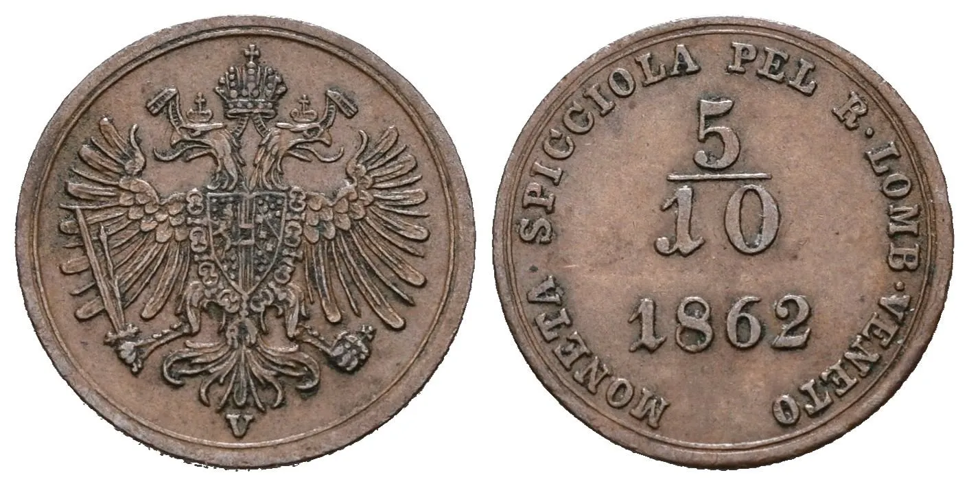 5/10 Soldo 1862 V