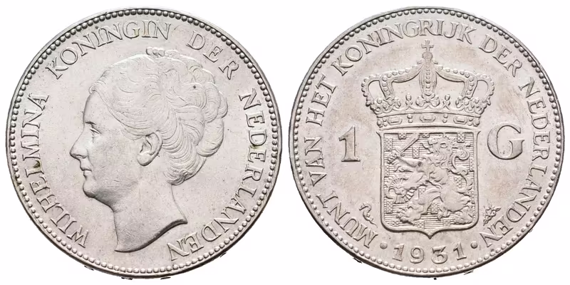 Nizozemí, 1 Gulden 1931 - Wilhelmina