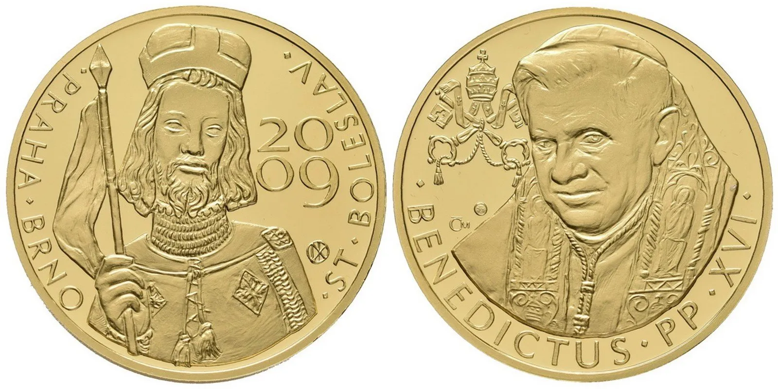 Medaile 2009 - Benedikt XVI., návštěva papeže