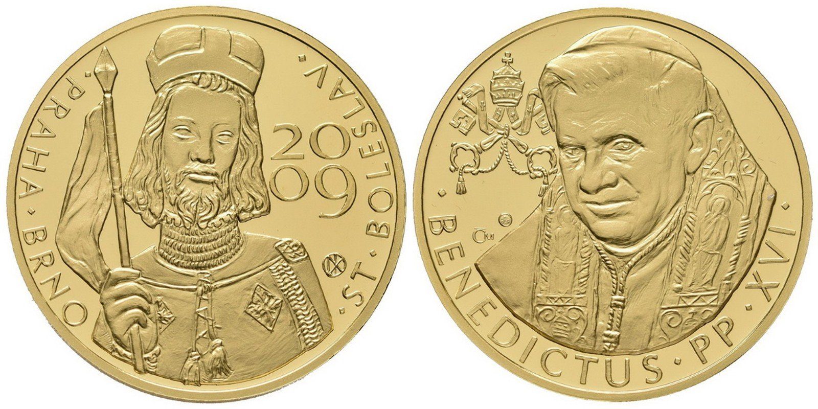 Medaile 2009 - Benedikt XVI., návštěva papeže