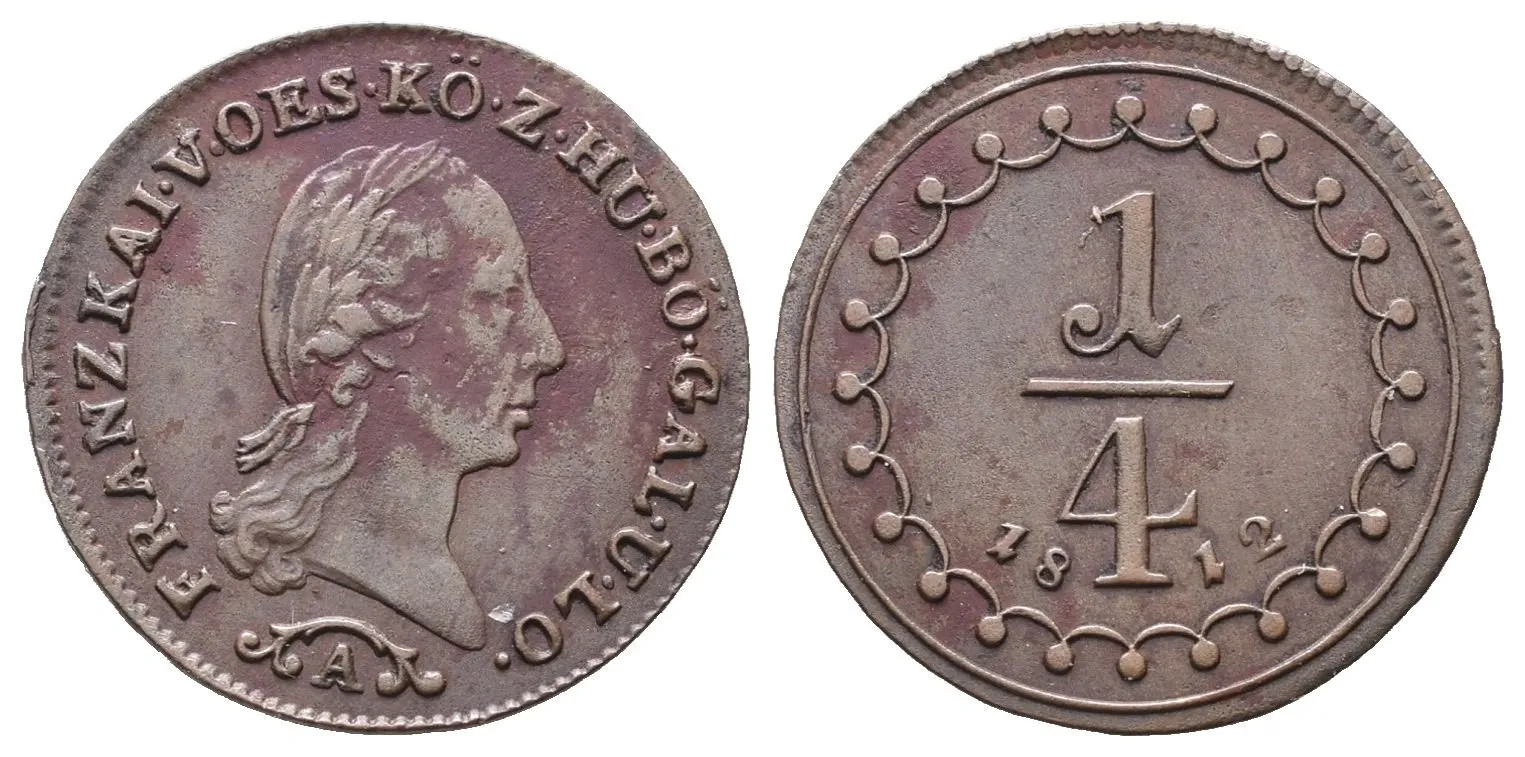 František II., 1/4 Krejcar 1812 A