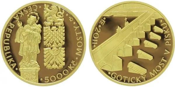 5000 Kč 2011 - Gotický most v Písku