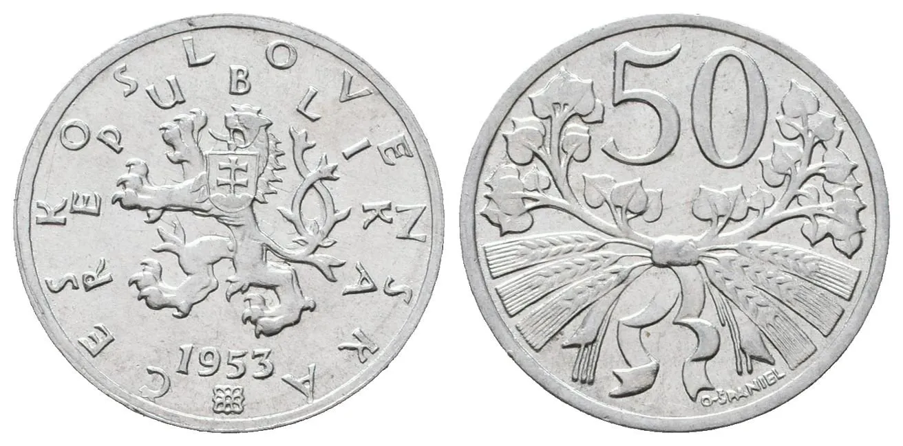 50 Haléř 1953, vzácný