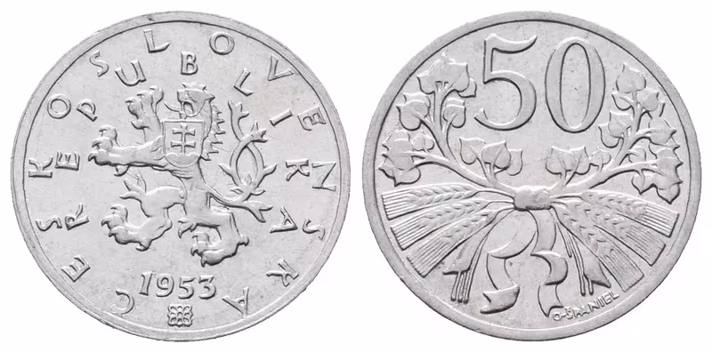 50 Haléř 1953, vzácný