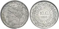 10 Centimes 1848 - Essai (Zkušební ražba), bílý kov, MAZ-1308A, — 1