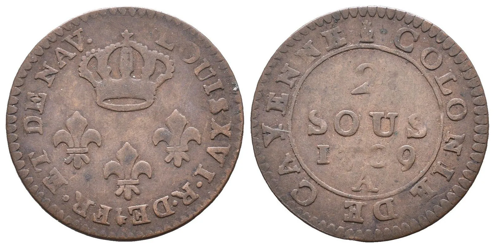 Guiana - Colonie de Cayenne, Louis XVI., 1774 - 1792 — 1