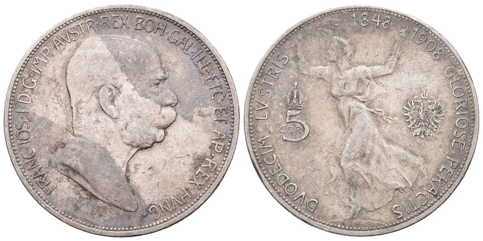 5 Koruna 1908 - jubilejní