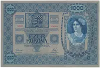 Rakousko - Uhersko, 1000 Koruna 1902, podtisk šedorůžový, bez přetisku, Hej.RU5b - fotografie 2