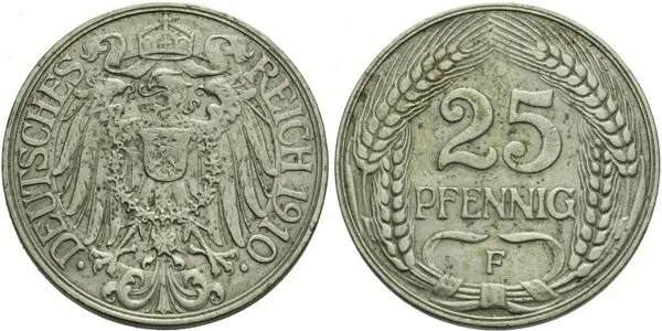 25 Pfennig 1910 F