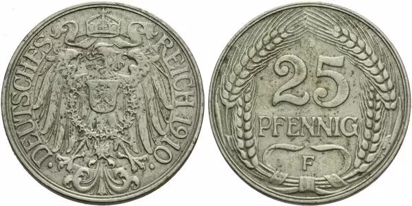 25 Pfennig 1910 F