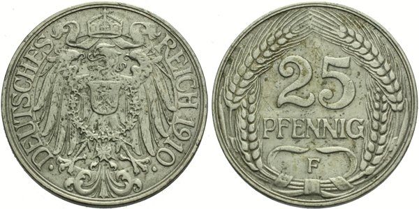 25 Pfennig 1910 F