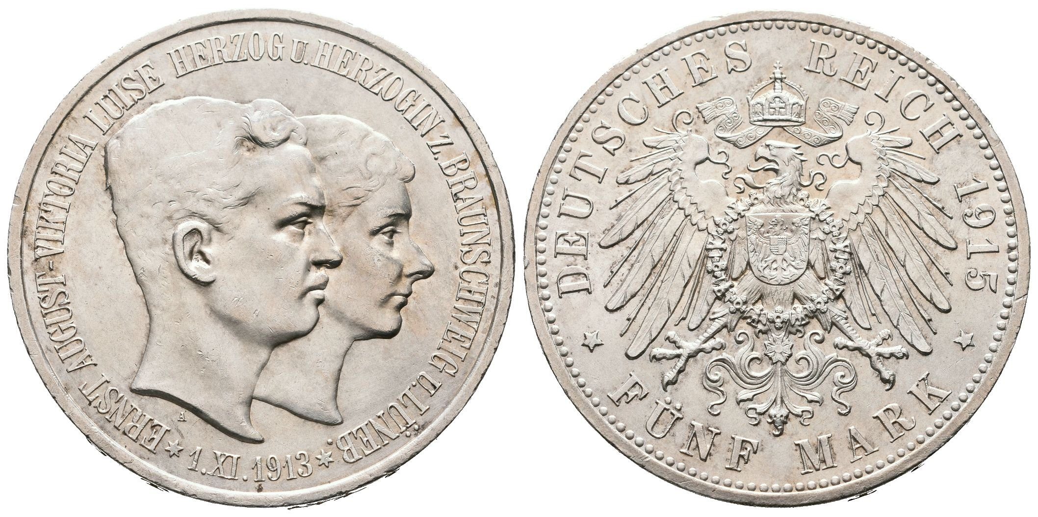 Braunschweig-Lüneburg, 5 Marka 1915 A