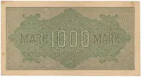 Německo, 1000 Mark 1922, vod. Gitter, zelené 6-místné číslo, Ro.75m - fotografie 2