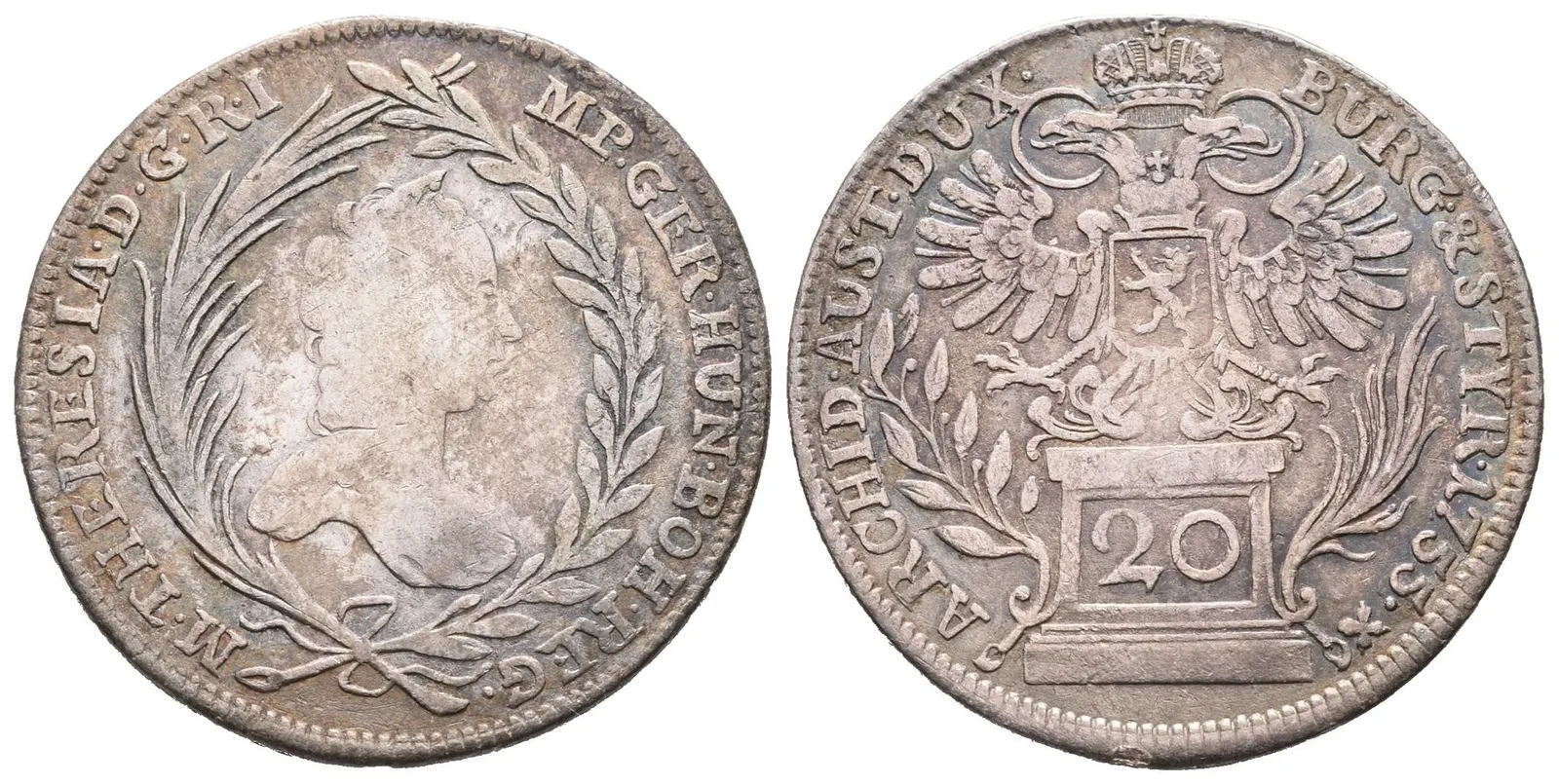 Marie Terezie, 20 Krejcar 1755, Praha