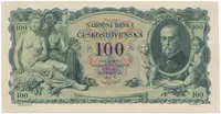 100 Koruna 1931/1939 + přetisk, Hej.43b1 - fotografie 2