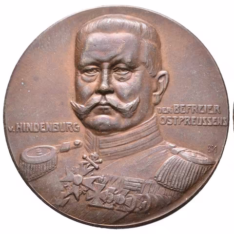 AE Medaile 1915 (B. H. Mayer) - Hindenburg, osvoboditel Východního Pruska.