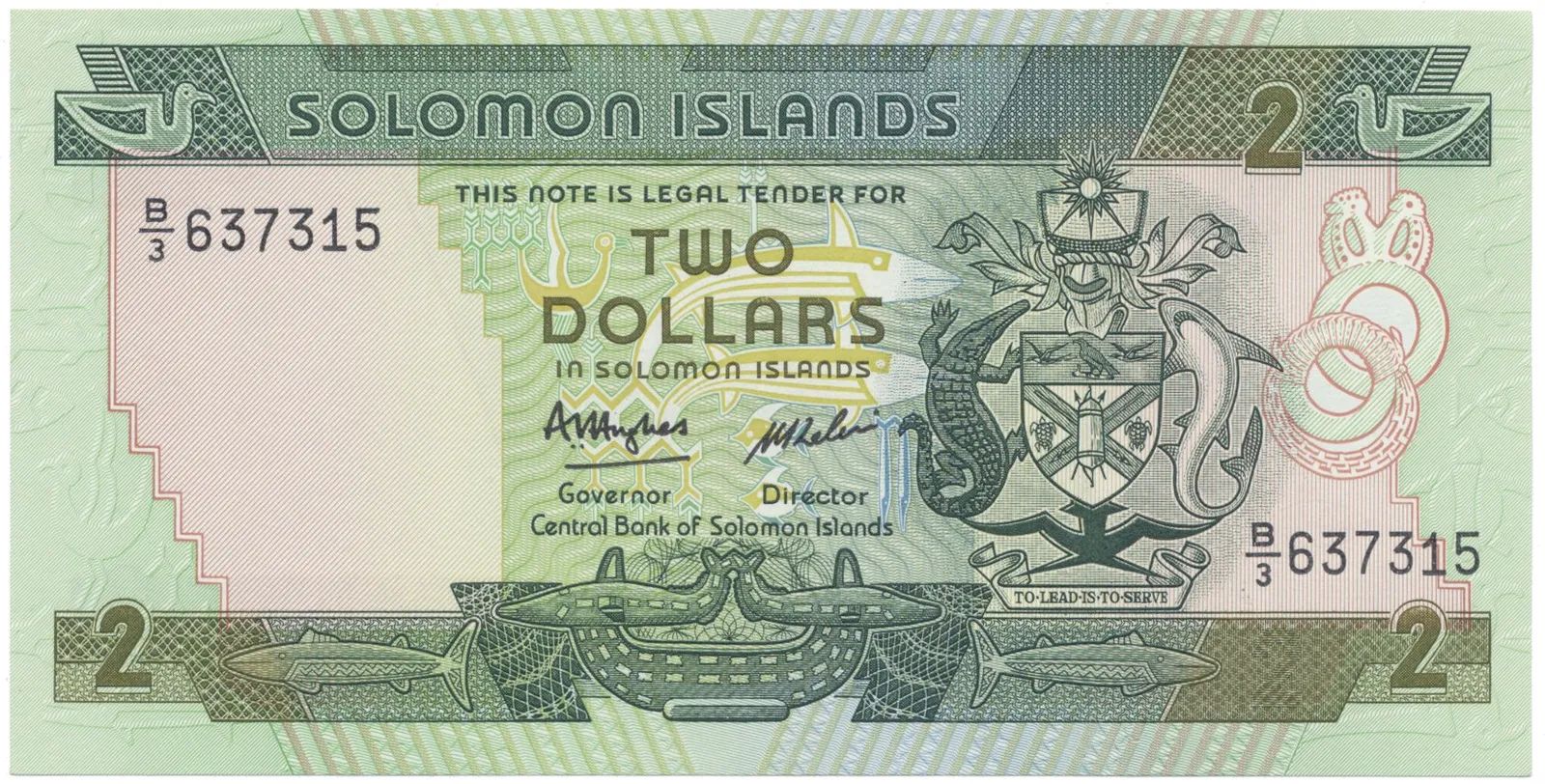 Šalamounovy ostrovy, 2 Dollars (1986), P.13