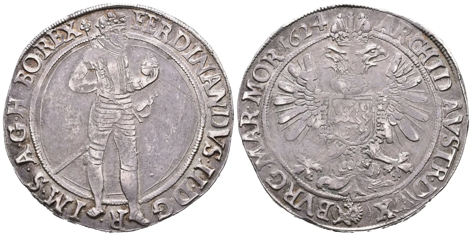 Tolar 1624, Praha-Suttner, Hal.741 var. (značka mincmistra v závorce), — 1