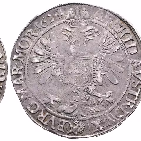 Tolar 1624, Praha-Suttner, Hal.741 var. (značka mincmistra v závorce),
