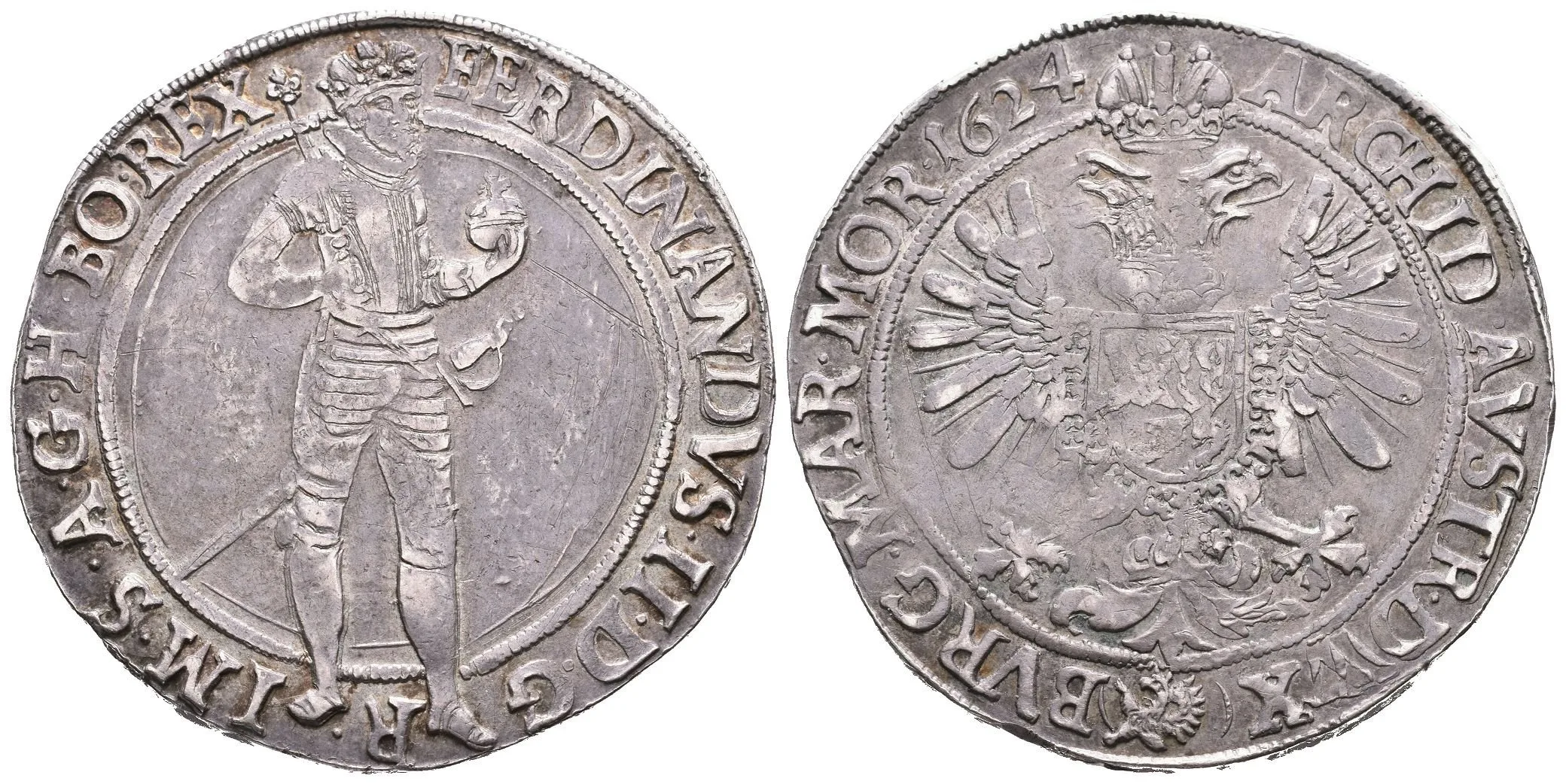 Tolar 1624, Praha-Suttner, Hal.741 var. (značka mincmistra v závorce), — 1