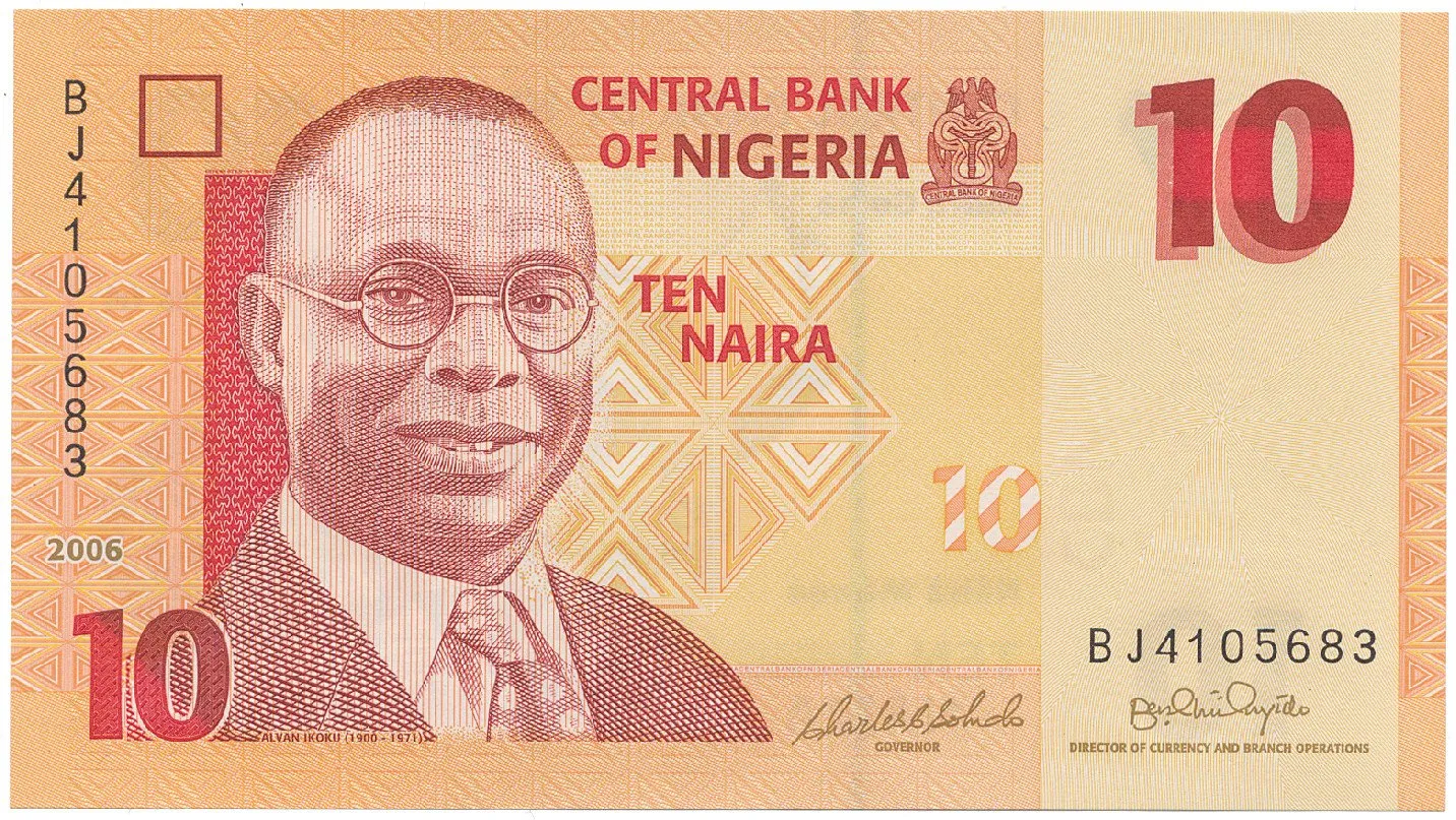 Nigérie, 10 Naira 2006~2009, P.33a~d
