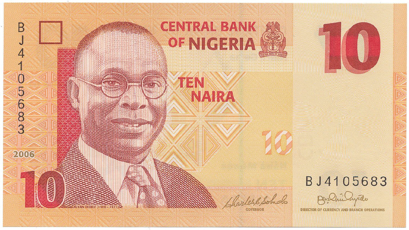 Nigérie, 10 Naira 2006~2009, P.33a~d