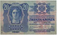 Rakousko - Uhersko, 20 Koruna 1913, II. vydání, bez přetisku, Hej.RU11a
