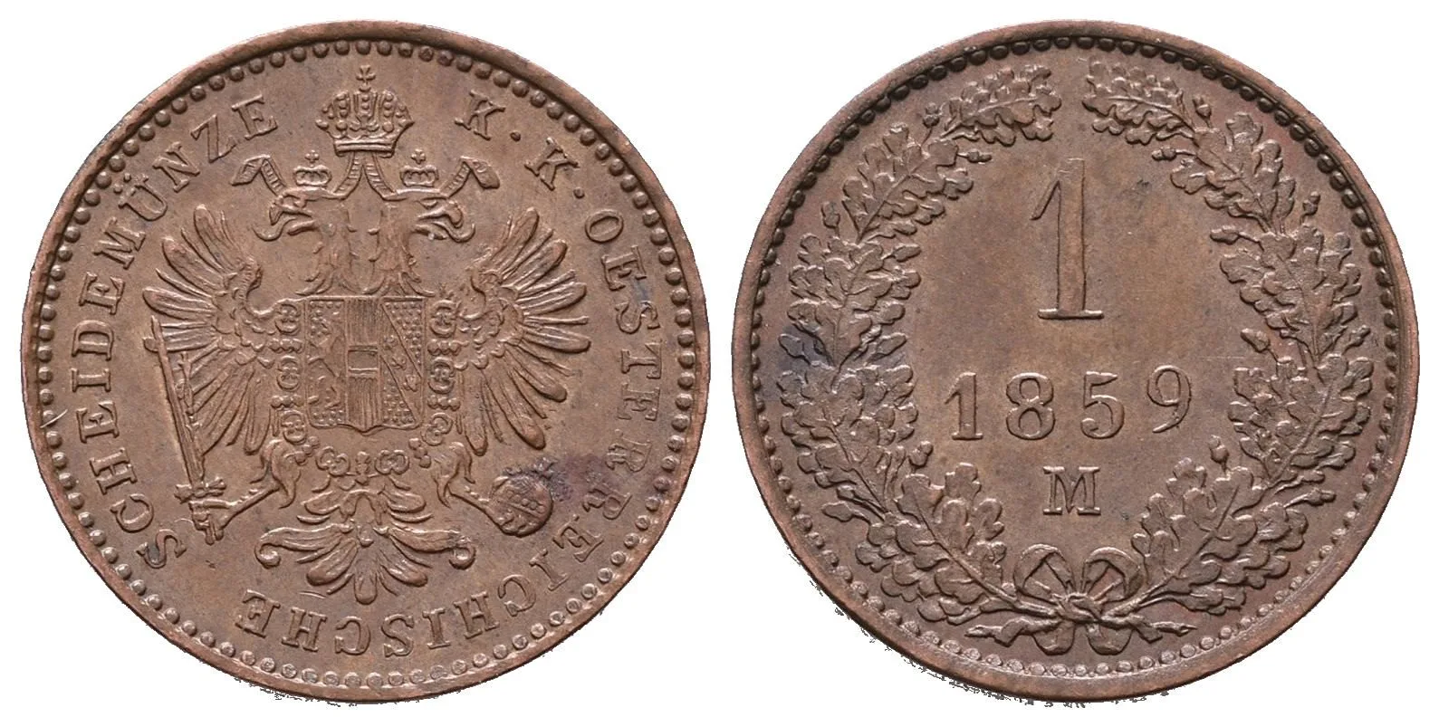 Rakouská a spolková měna, 1857 - 1892 — 1