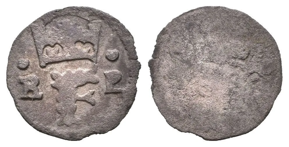 Malý peníz b.l., Kutná Hora, Cn.5, Sm.74, ČS.27, patina, starý pod. lístek — 1