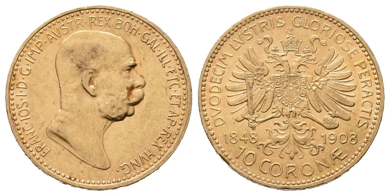 10 Koruna 1908 - jubilejní