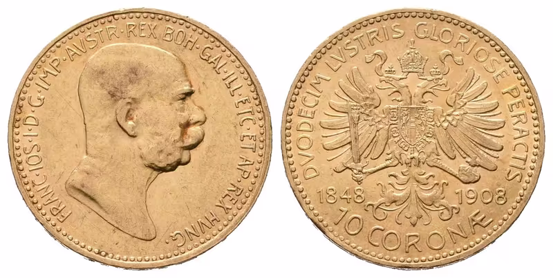 10 Koruna 1908 - jubilejní