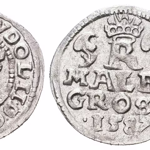 Malý groš 1587, České Budějovice-Mattighofer, HN.25a (opis 7a),