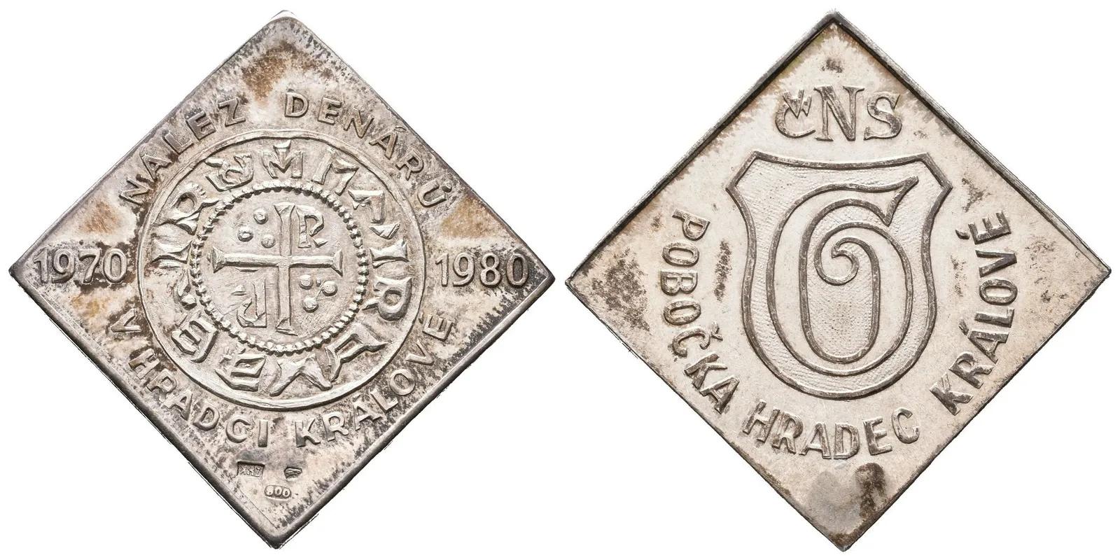 AR Klipa 1980 - 10. výročí nálezu denárů, Ag 0,900, 25,5 mm (6,37 g), — 1