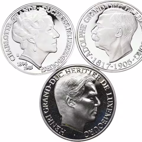 25 Ecu 1996-1998 - Charlotte, Adolphe a Henri de Luxembourg,