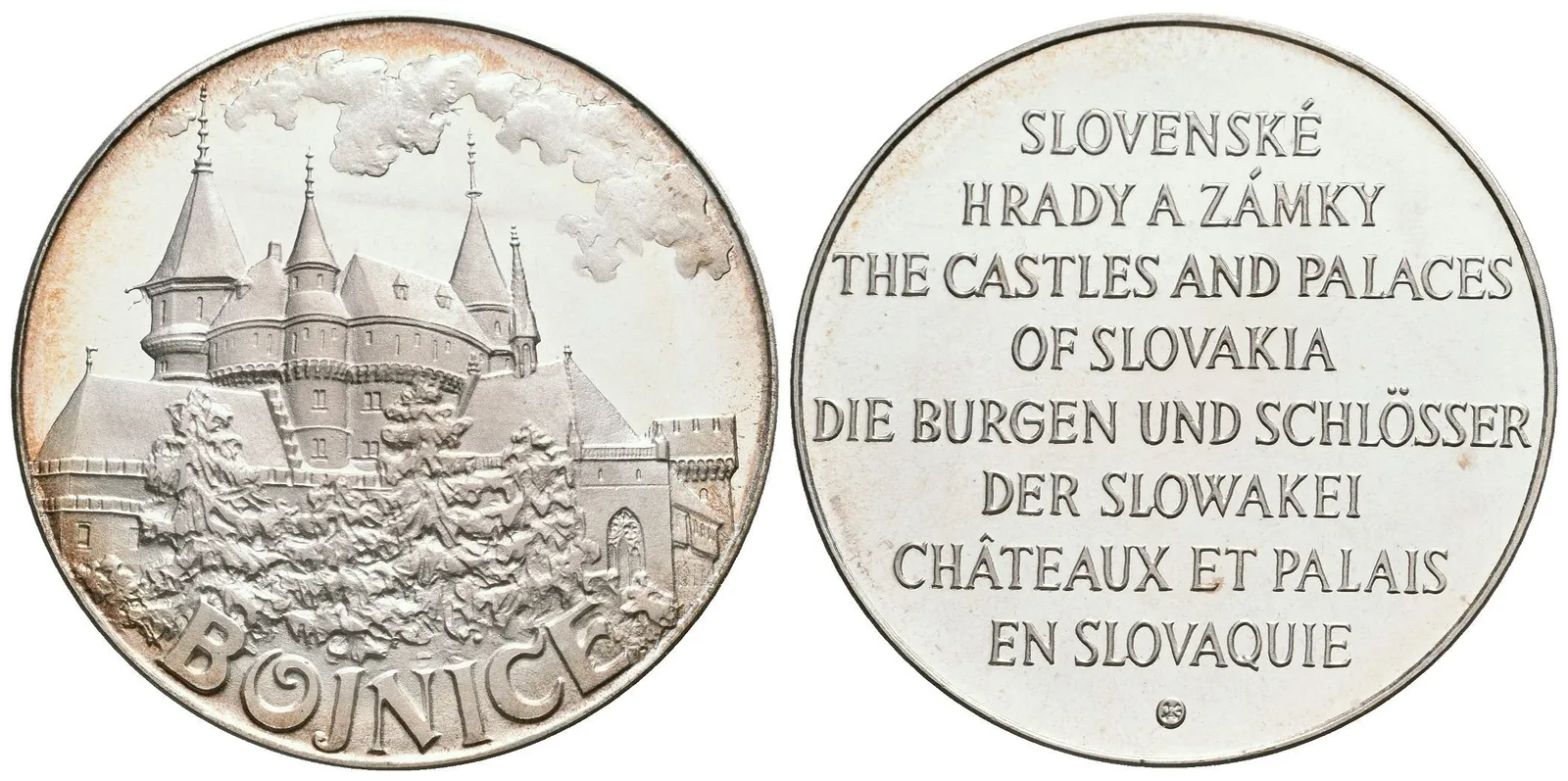AR Medaile b.l. - Bojnice, ze série Slovenské hrady a zámky. — 1