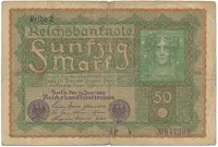 Německo, 50 Mark 1919, Reihe 2, Ro.62b