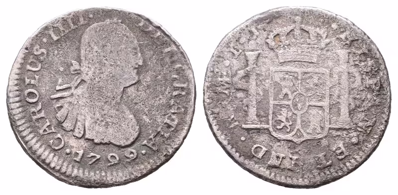 Španělsko, 1/2 Real 1799 IJ