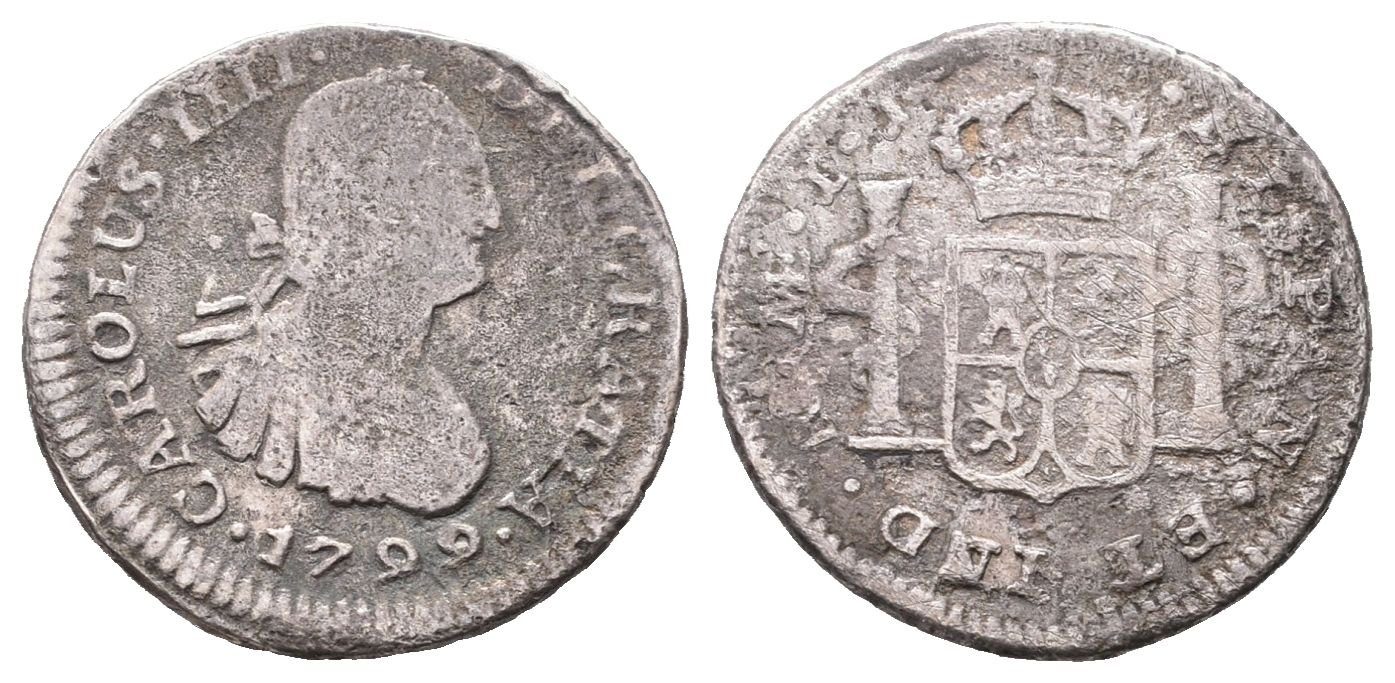 Španělsko, 1/2 Real 1799 IJ