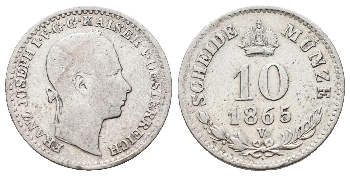 10 Krejcar 1865 V