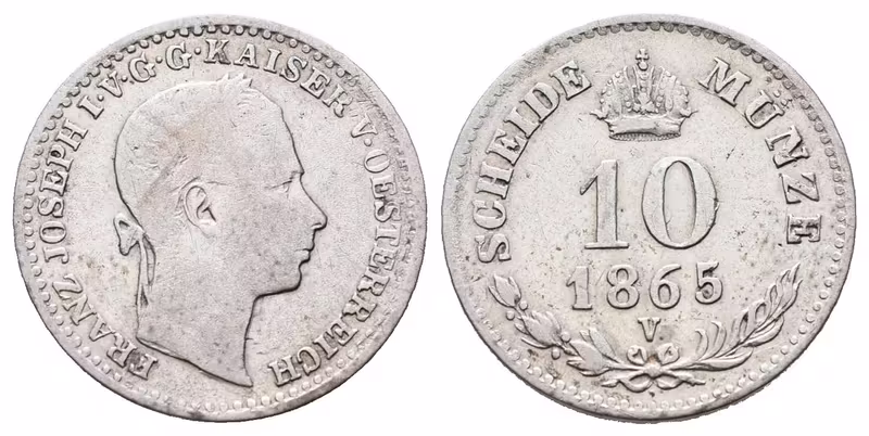 10 Krejcar 1865 V